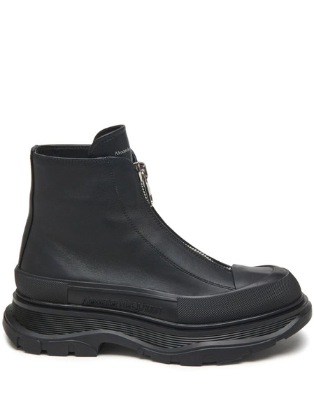  Alexander Mcqueen Tread Slick Leather Boots - Black 