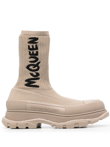  Alexander Mcqueen Tread Sock-style Boots - Neutrals 