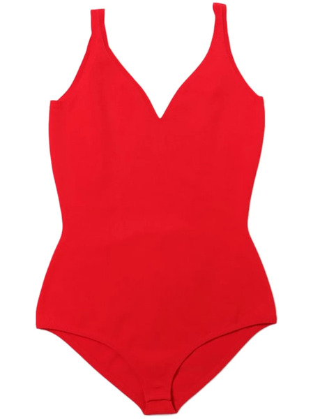  Alexander Mcqueen V-neck Bodysuit - Red 