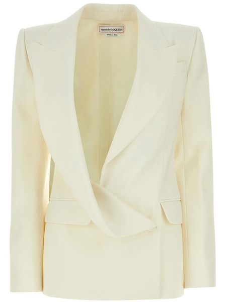  Alexander Mcqueen Wool Blazer - White 