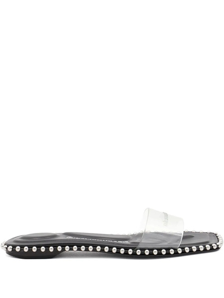  Alexander Wang Beaded Clear-strap Flats - Black 