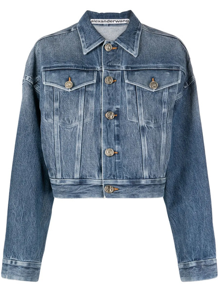  Alexander Wang Bonded-seam Denim Trucker Jacket - Blue 