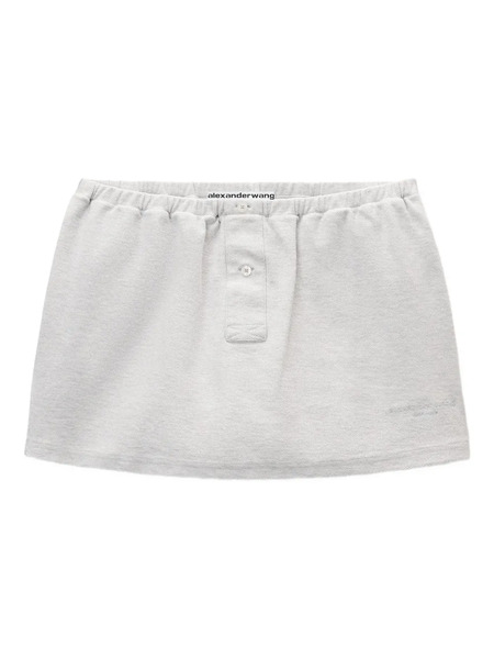  Alexander Wang Button-placket Miniskirt - Grey 