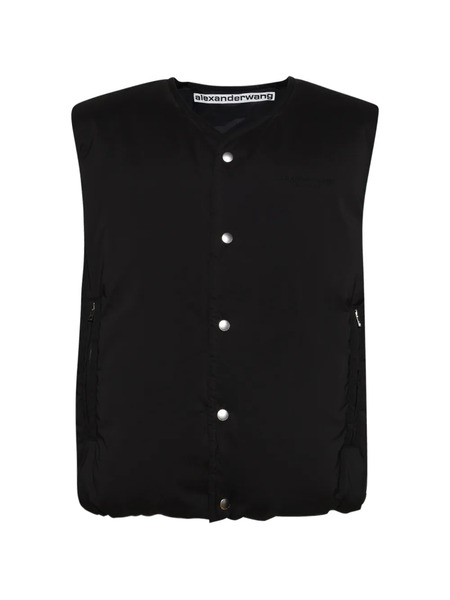  Alexander Wang Button Puffer Vest - Black 