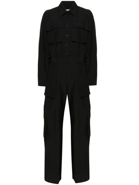  Alexander Wang Button-up Ripstop Cargo Jumpsuit - Black 