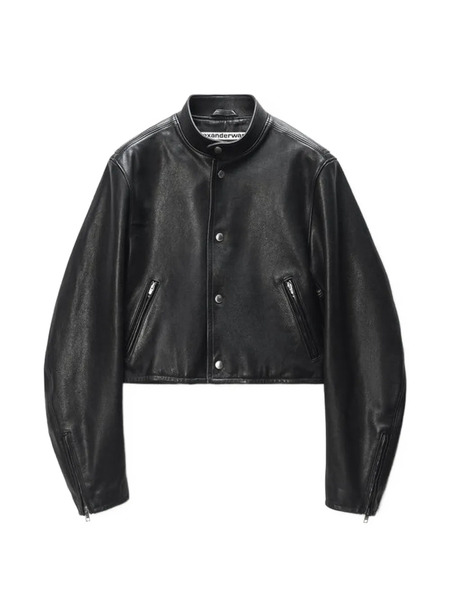  Alexander Wang Buttoned Leather Jacket - Black 