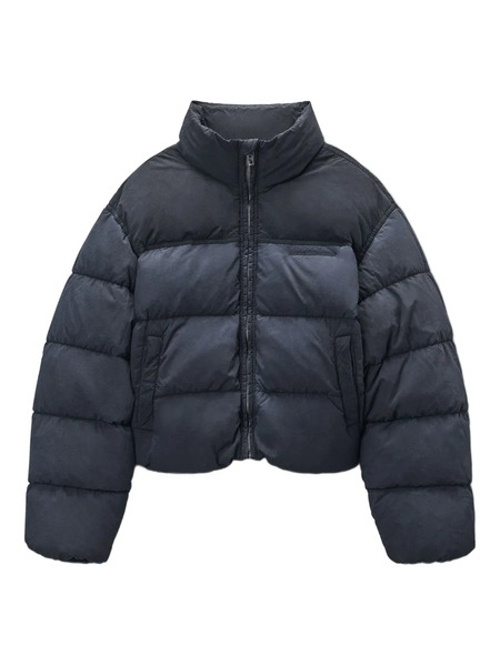  Alexander Wang Cropped Puffer Jacket - Black 
