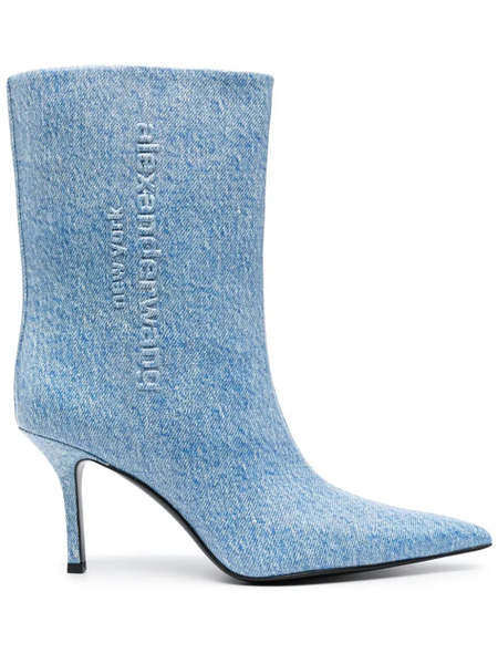  Alexander Wang Delphine 90mm Denim Boots - Blue 