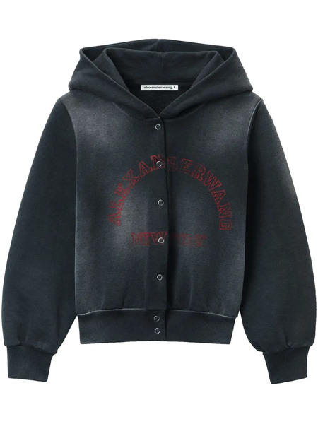  Alexander Wang Distressed Hooded Jacket - Black 