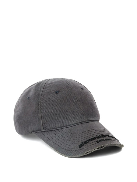  Alexander Wang Distressed Logo Baseball Cap - Grey 