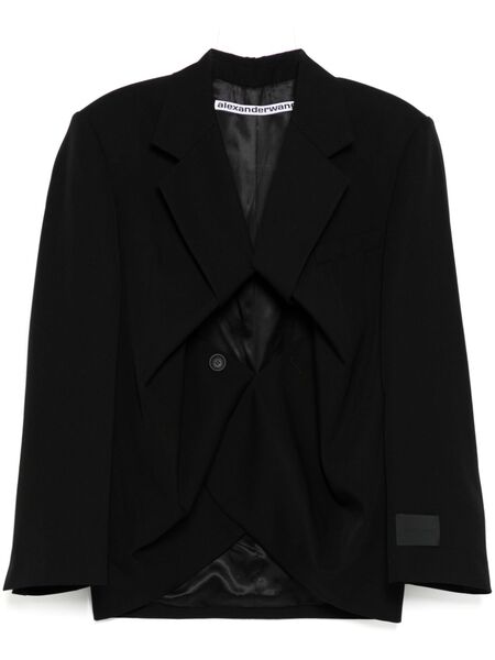  Alexander Wang Exaggerated Split Front Blazer - Black 