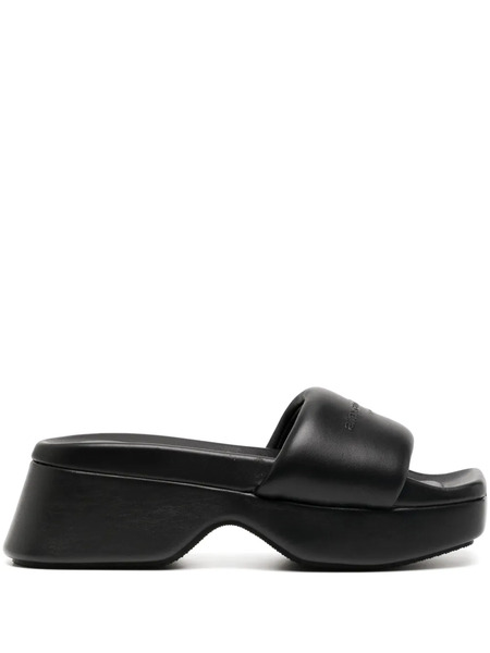  Alexander Wang Float Logo-debossed Platform Slides - Black 