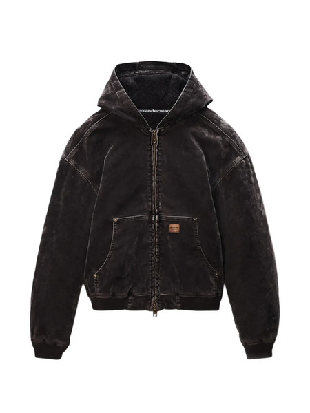  Alexander Wang Flocked Oversized Denim Jacket - Grey 