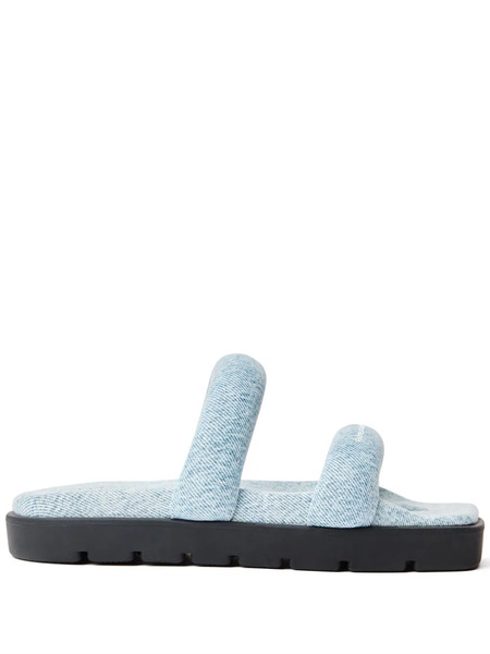  Alexander Wang Jay Flatform Denim Sandals - Blue 
