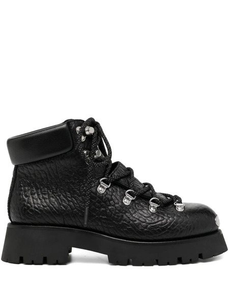  Alexander Wang Leather Combat Boots - Black 