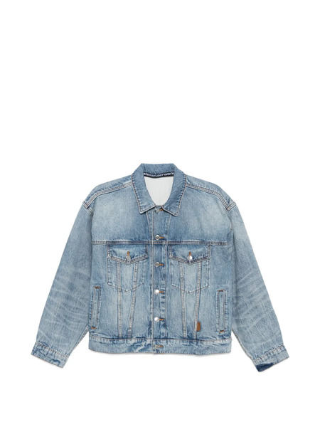  Alexander Wang Logo Distressed Jacket - Blue 