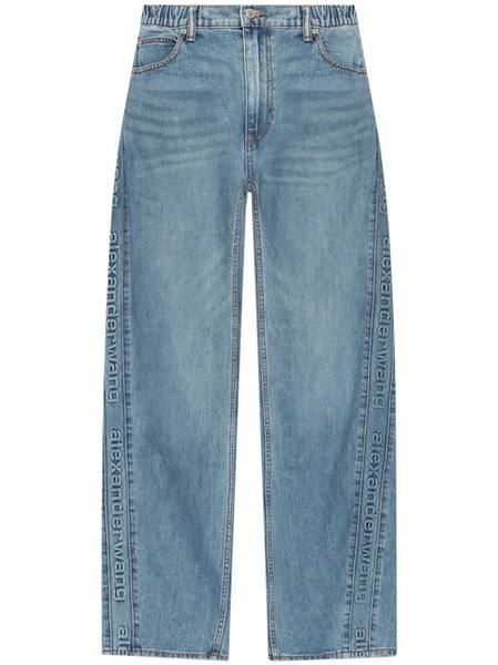  Alexander Wang Logo-embossed Boyfriend Jeans - Blue 