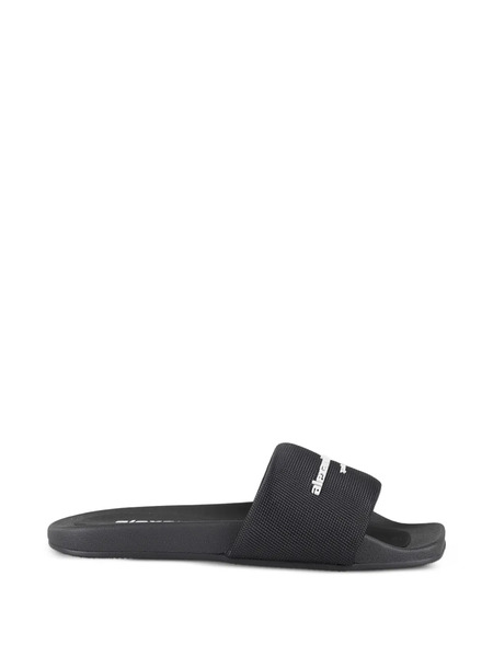  Alexander Wang Logo-embossed Pool Sandals - Black 
