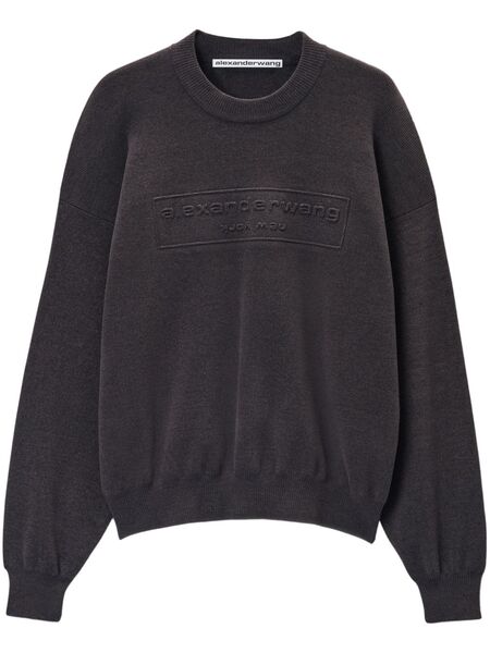  Alexander Wang Logo-embossed Sweater - Grey 