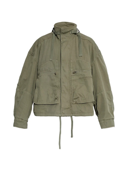  Alexander Wang Logo-embroidered Cotton Jacket - Green 