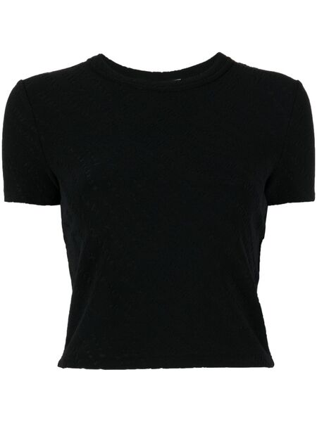  Alexander Wang Logo-jacquard Knitted Top - Black 