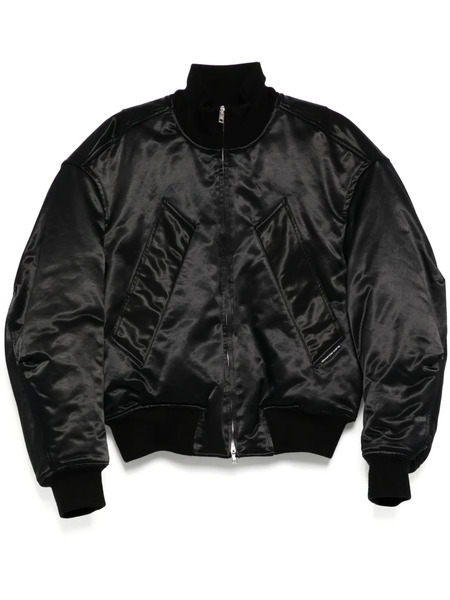  Alexander Wang Sateen Bomber Jacket - Black 