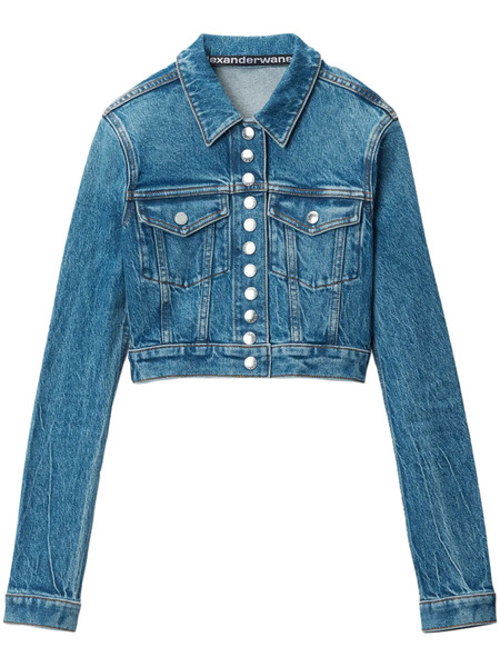  Alexander Wang Shrunken Denim Jacket - Blue 