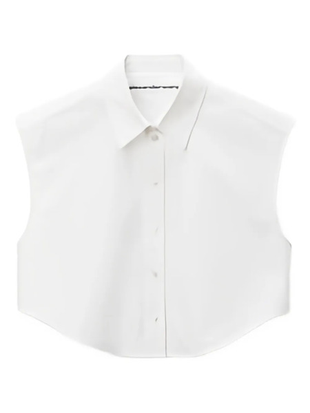  Alexander Wang Sleeveless Collared Shirt - White 