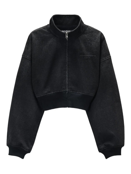  Alexander Wang Stand-collar Zip-up Bomber Jacket - Black 