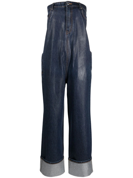  Alexander Wang Strapless Denim Jumpsuit - Blue 