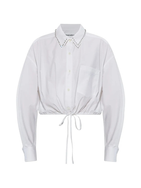  Alexander Wang Stud Crop Shirt - White 