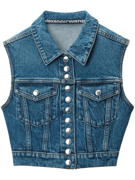  Alexander Wang Trucker Vest Denim Jacket - Blue 