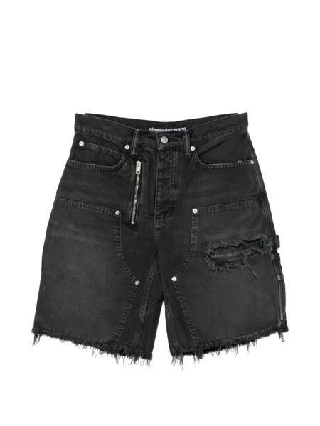  Alexander Wang Zip Mid-rise Carpenter Shorts - Black 