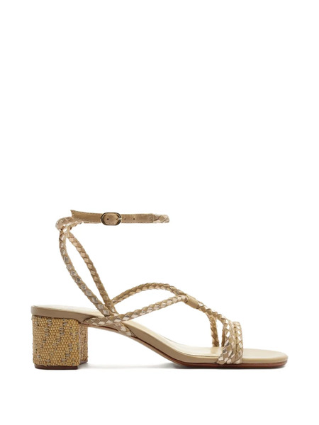  Alexandre Birman Elba Braided Heel Sandals - Neutrals 