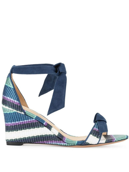 Alexandre Birman Striped Wedge Espadrilles - Blue 