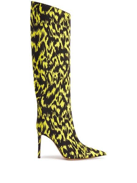  Alexandre Vauthier Alex 110mm Graphic-print Boots - Black 