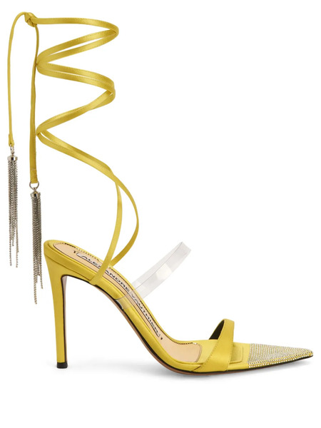  Alexandre Vauthier Ankle-strap Leather Sandals - Yellow 
