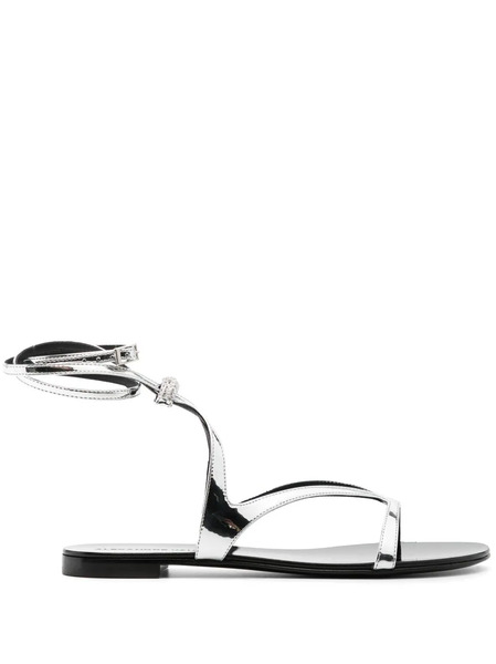  Alexandre Vauthier Crystal-embellished Flat Sandals - Silver 