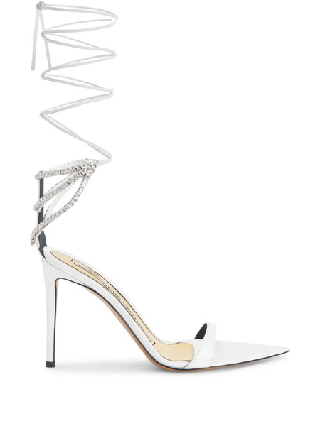  Alexandre Vauthier 111mm Lace-up Sandals - White 