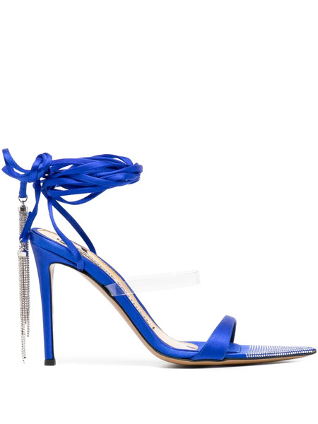  Alexandre Vauthier 105mm Leather Sandals - Blue 