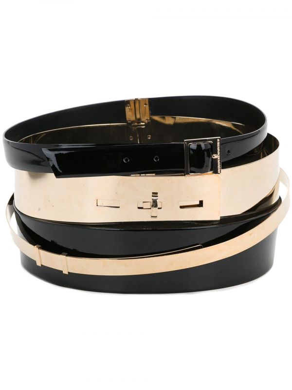  Alexandre Vauthier Multi Layer Belt - Black 