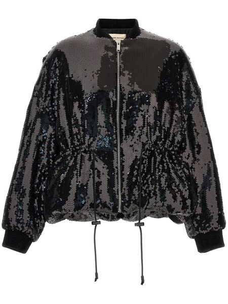  Alexandre Vauthier Sequinned Bomber Jacket - Black 