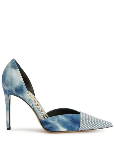  Alexandre Vauthier Tie-dye Pattern 105mm Pumps - Blue 