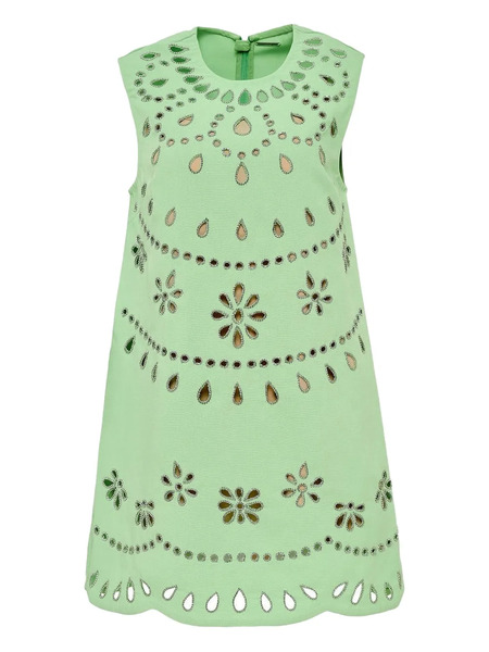  Alexis Adilyn Laser-cut Floral-pattern Mini Dress - Green 