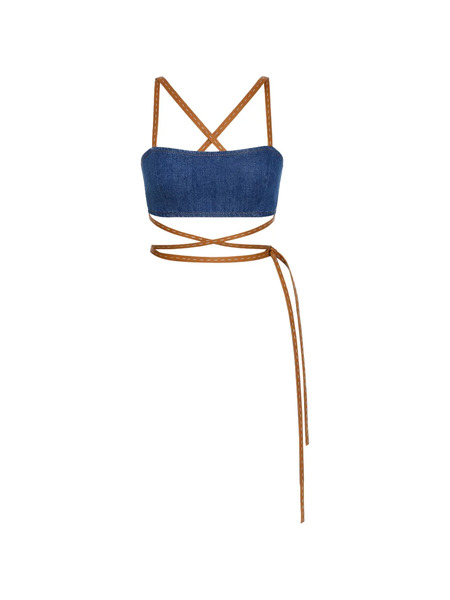  Alexis Cross-over-strap Top - Blue 