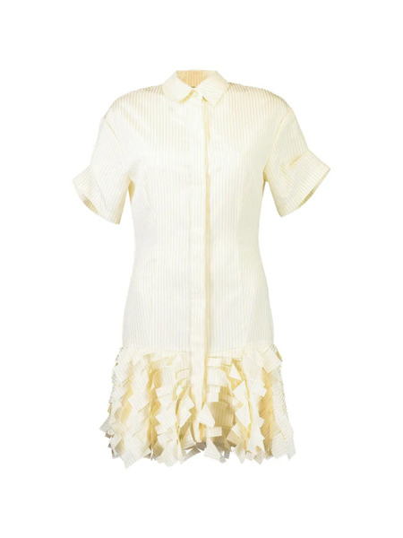  Alexis Ema Ruffled Striped Mini Dress - Yellow 
