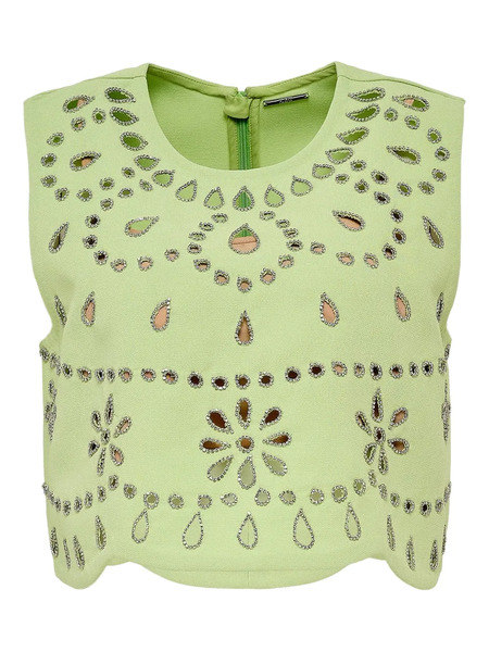  Alexis Tavy Scalloped Top - Green 