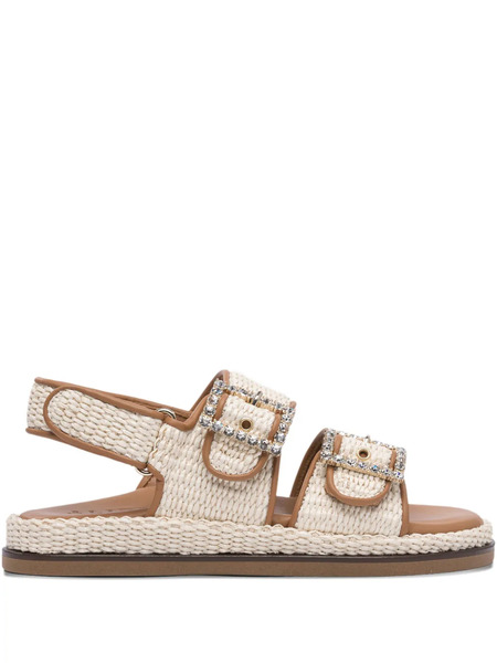 Alibi Buckle-embellished Flat Sandals - Neutrals 