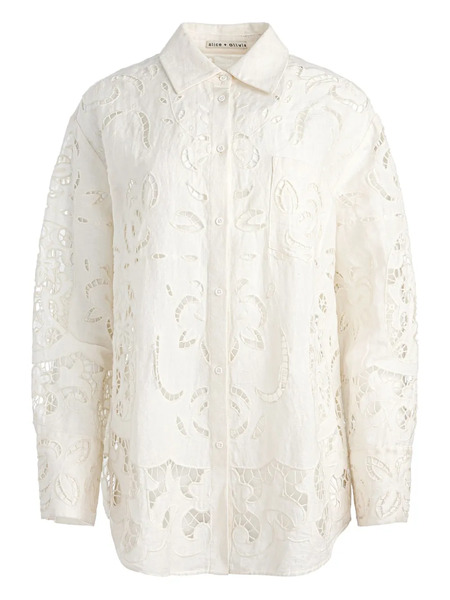  Alice + Olivia Finely Shirt - Neutrals 
