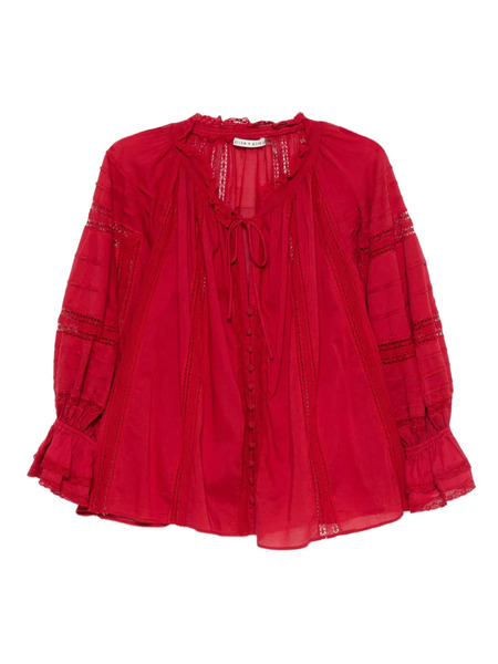  Alice + Olivia Lace-trimmed Blouse - Red 